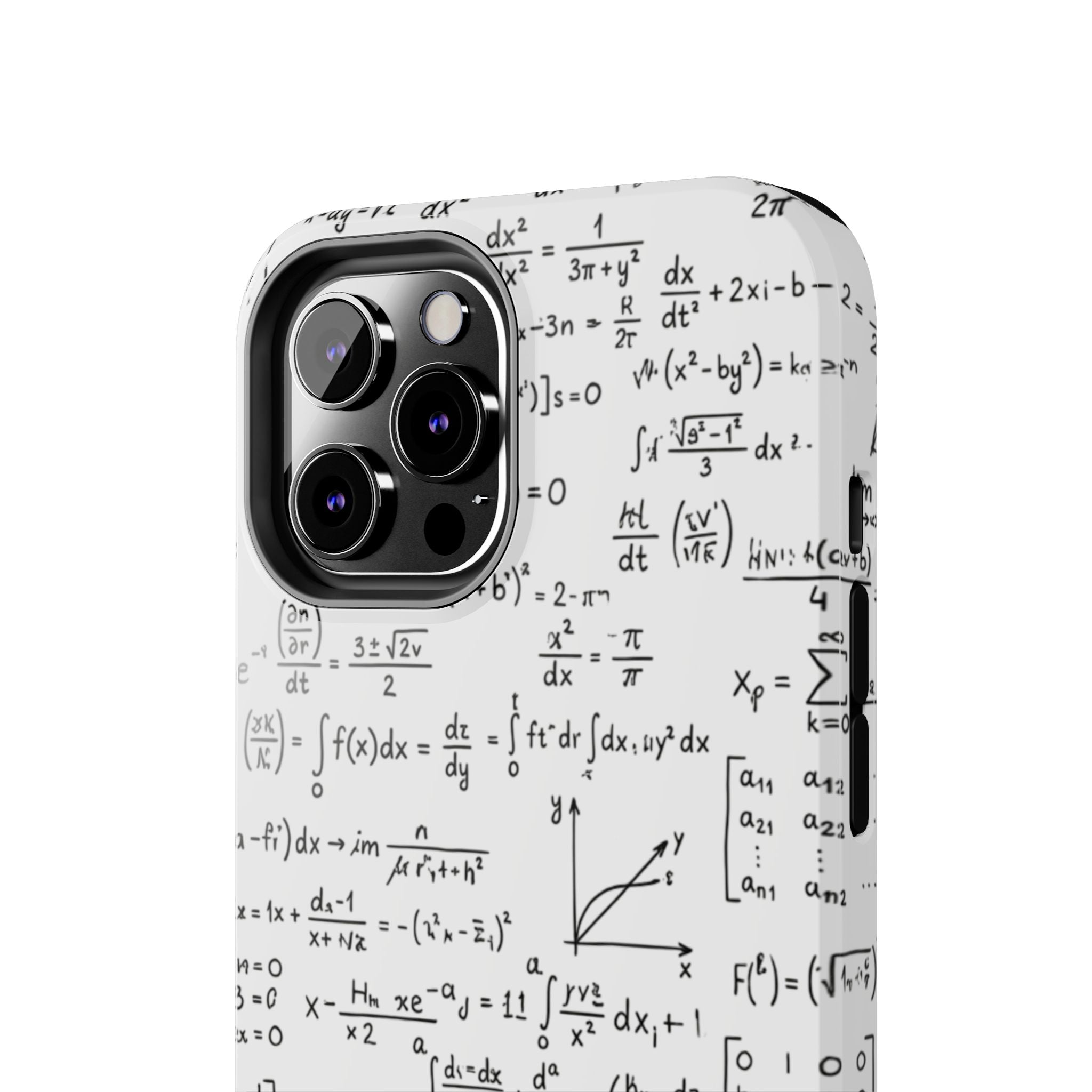 NO003 Math Equations Tough Phone Case — Vintage Handwritten Formula Protective Cover