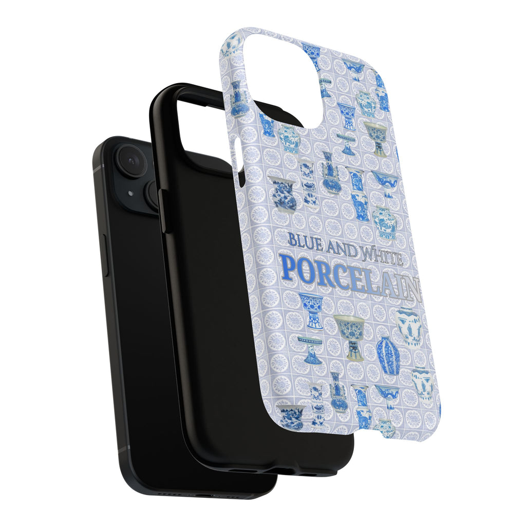 MEHIST004 Blue & White Porcelain Magnetic Tough Phone Case