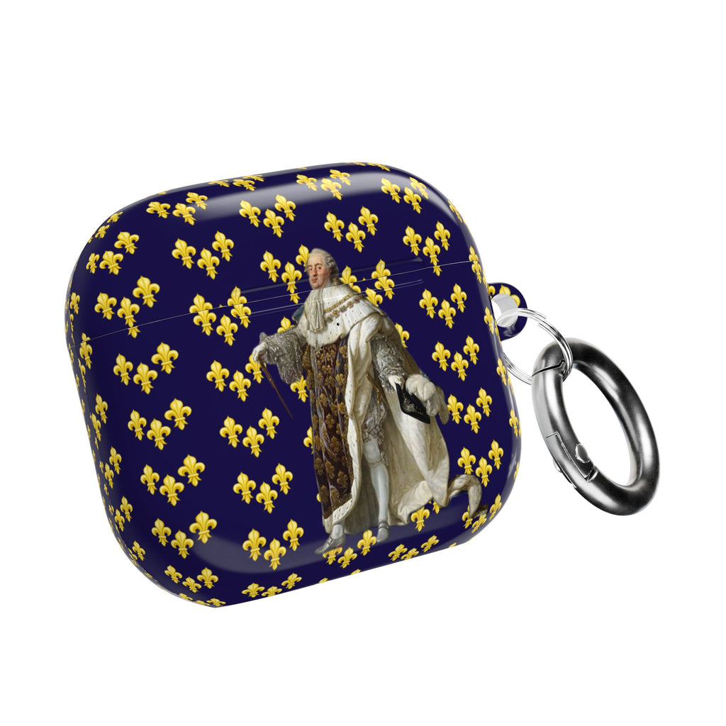 POD001 Regal French King AirPod Case – Vintage Royal Coat of Arms Design