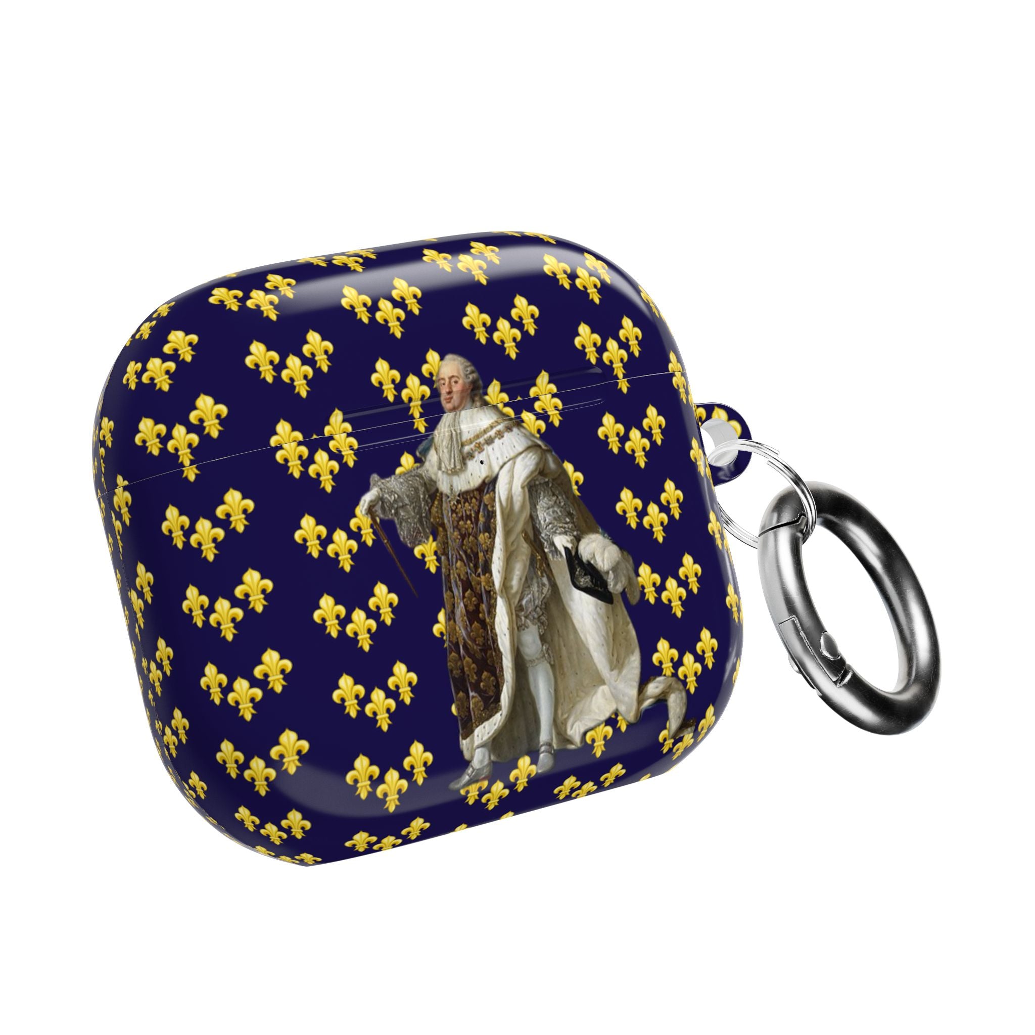 POD001 Regal French King AirPod Case – Vintage Royal Coat of Arms Design