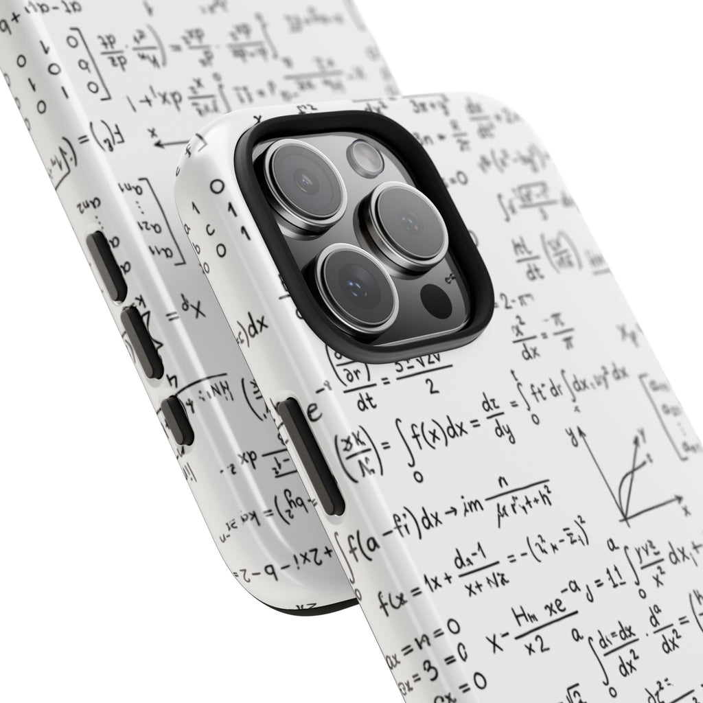 NO003 Math Equations Tough Phone Case — Vintage Handwritten Formula Protective Cover