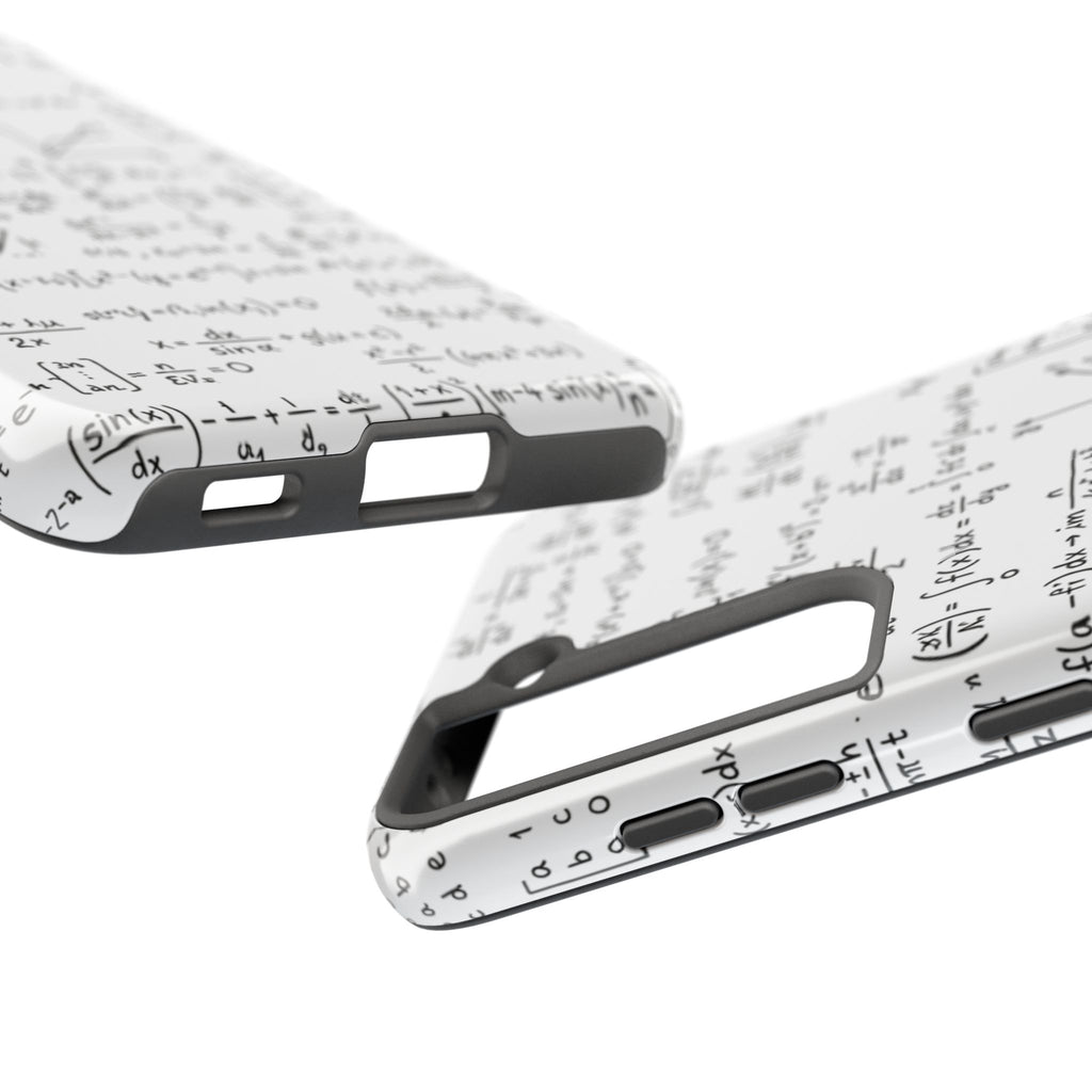 NO003 Math Equations Tough Phone Case — Vintage Handwritten Formula Protective Cover